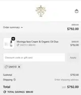 save10 coupon verification screenshot