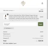 moringa15 coupon verification screenshot