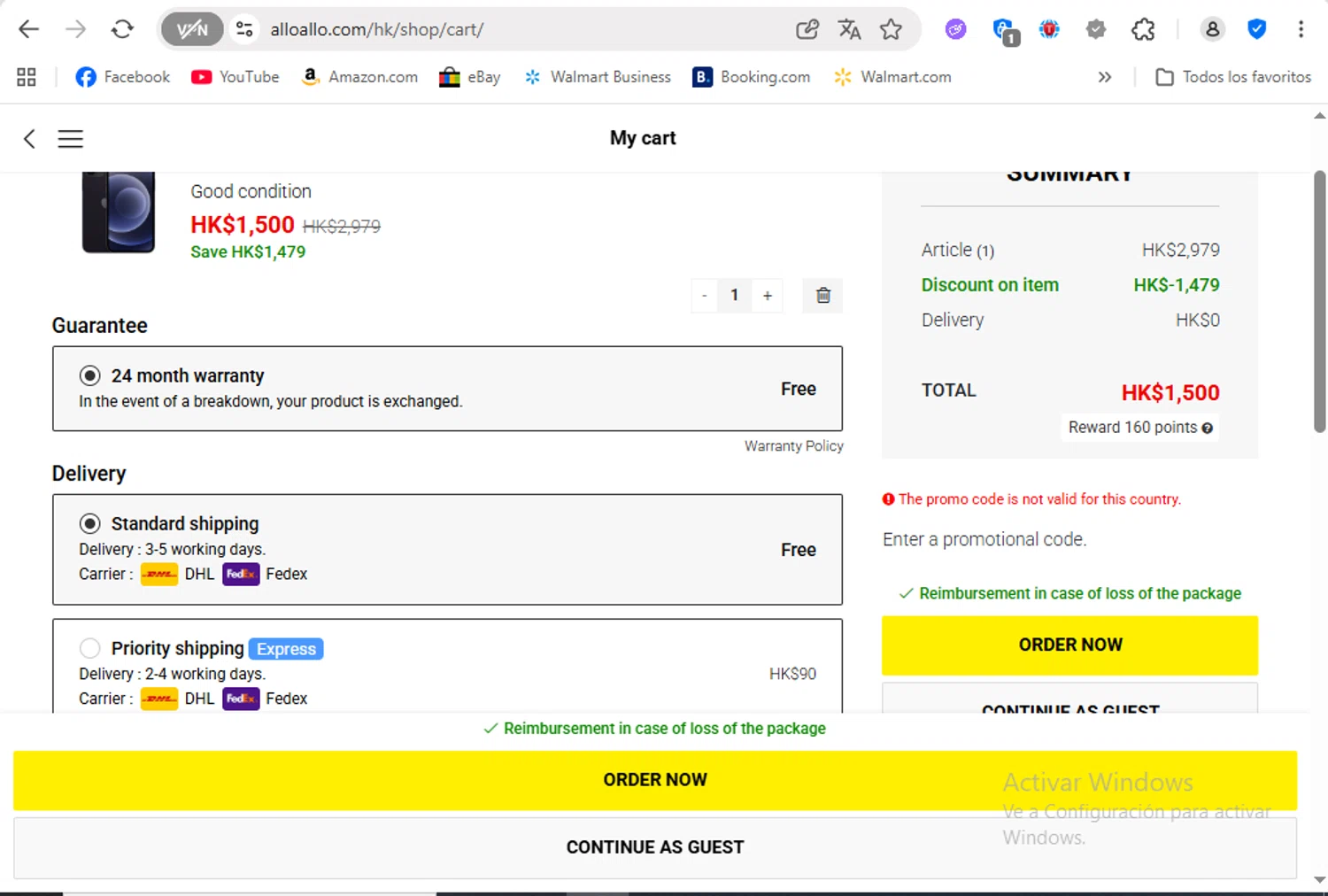 Allo Allo promo code screenshot showing code WELCOME10US applied at Allo Allo checkout page. Uploaded by SimplyCodes community member FrancyB on Oct 25, 2025