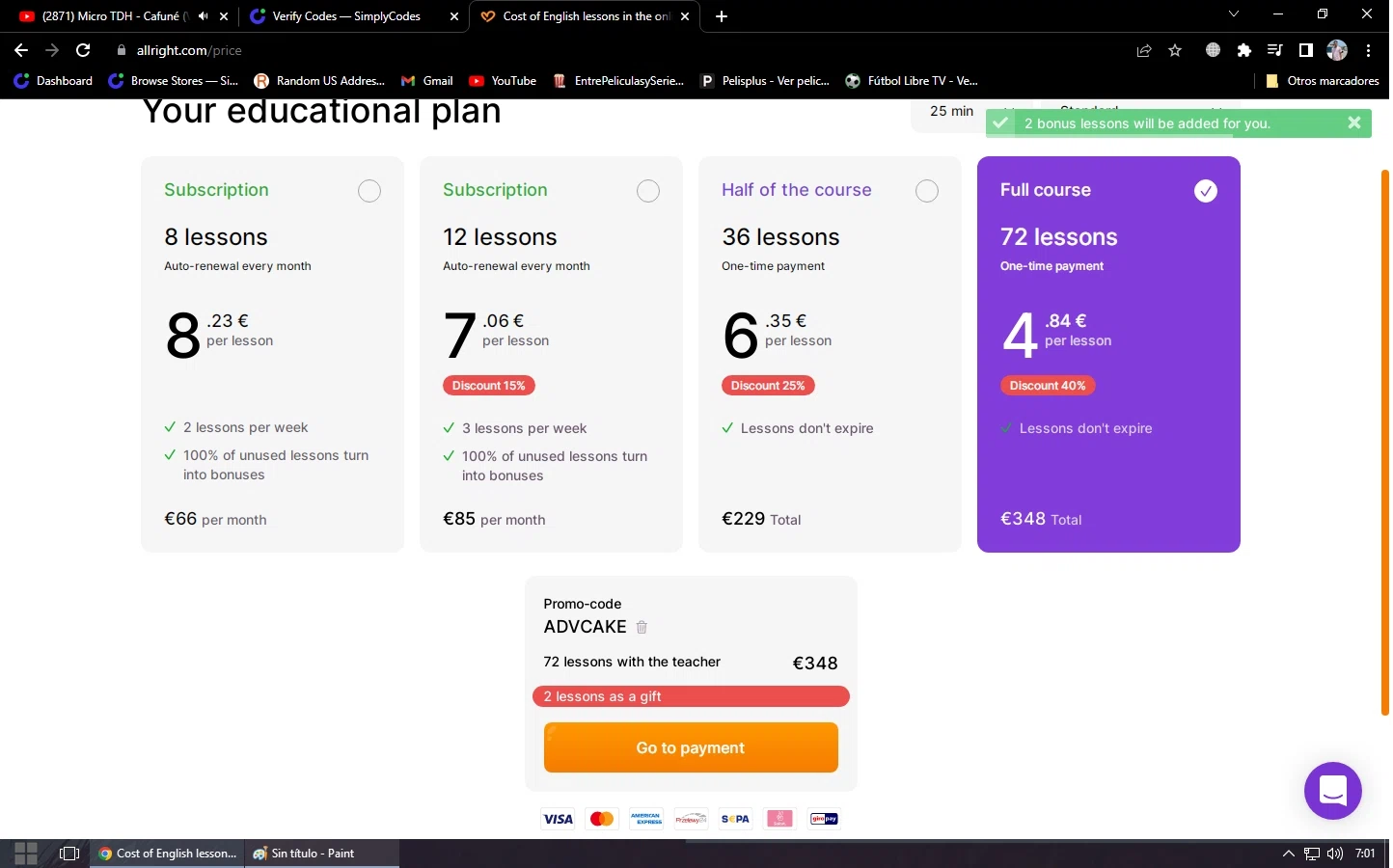 AllRight checkout page showing AllRight promo code box | Screenshot taken by SimplyCodes community member on Aug 24, 2022