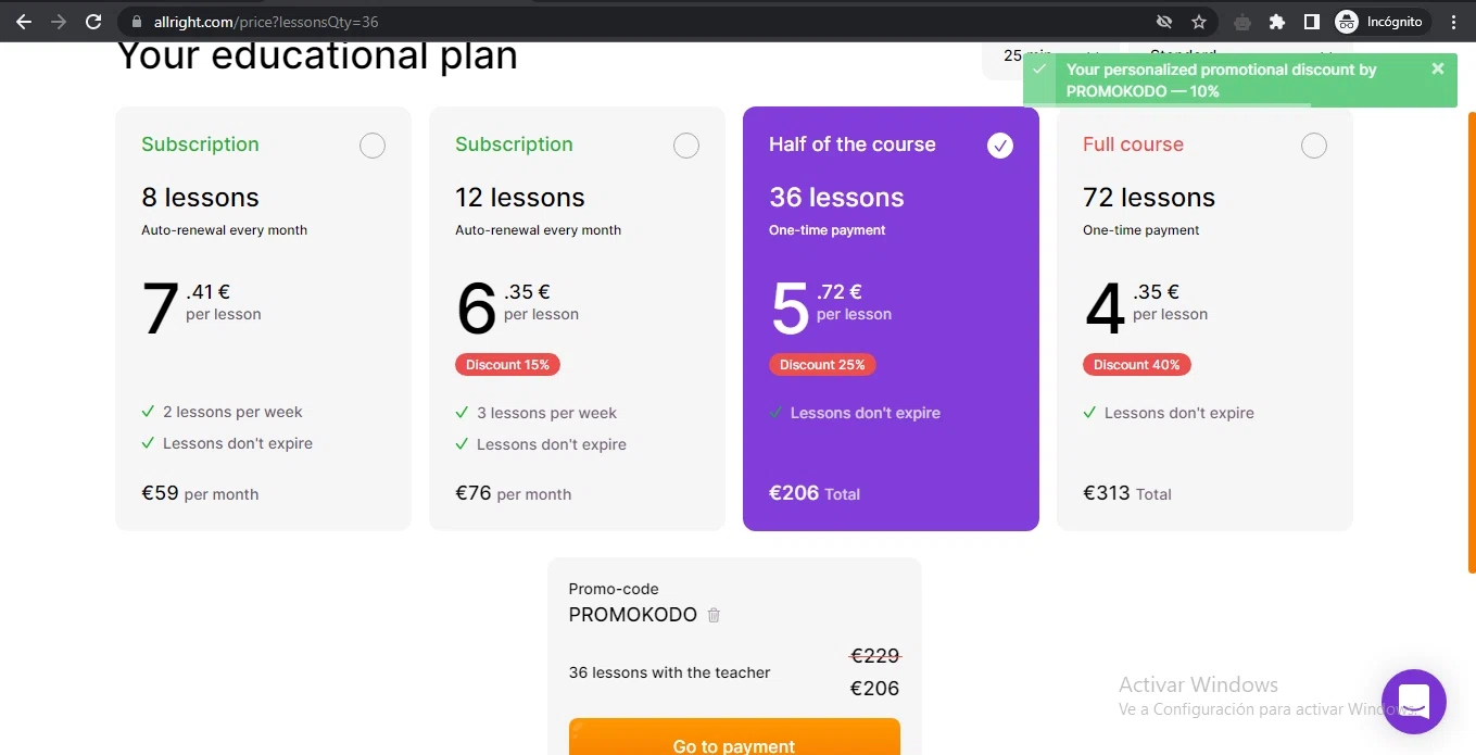 AllRight checkout page showing AllRight promo code box | Screenshot taken by SimplyCodes community member on Jul 26, 2022