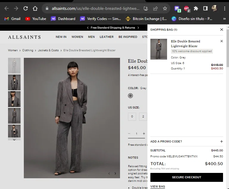 AllSaints Promo Codes & Black Friday 2024 Deals 10 Off