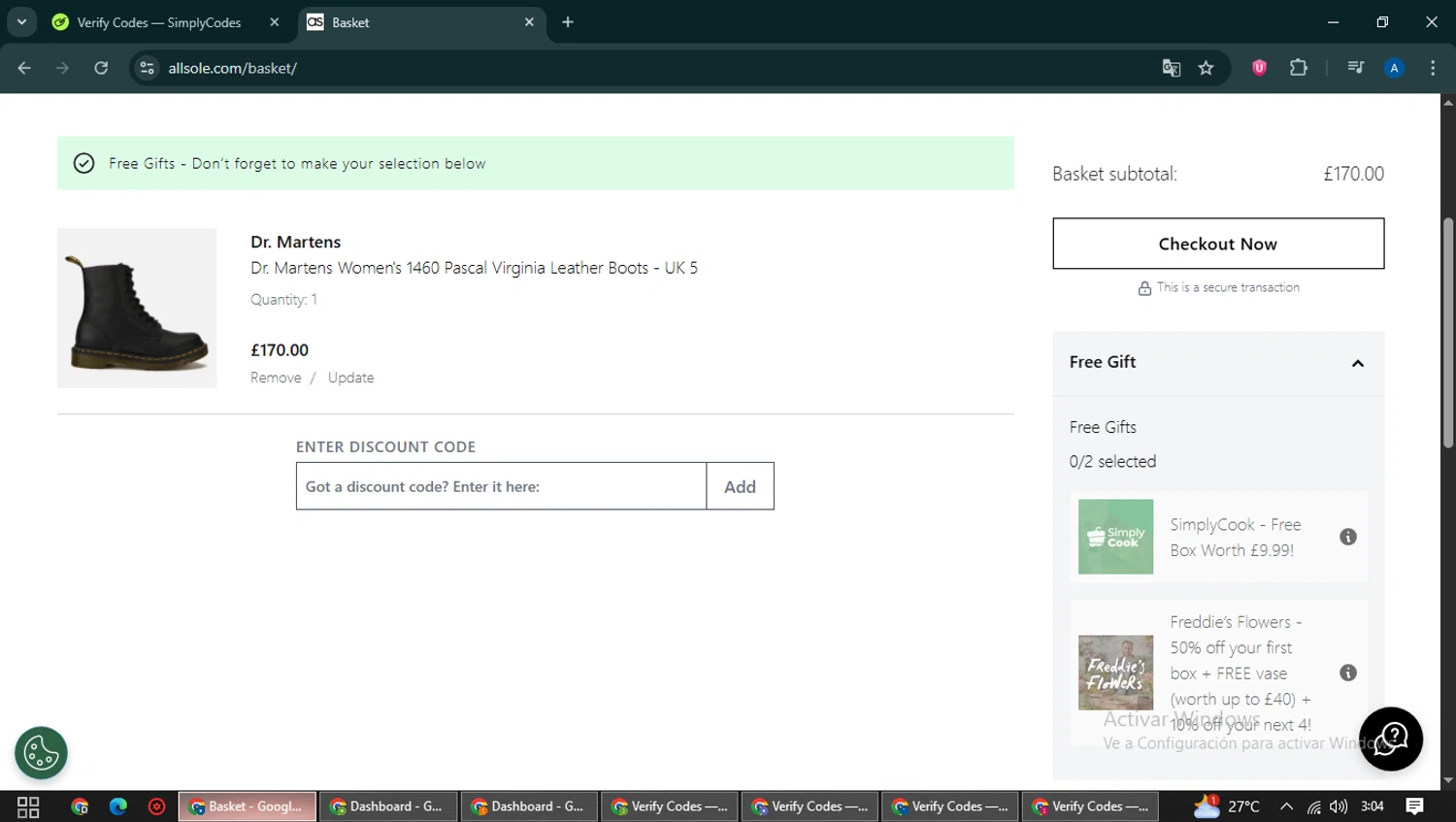 Allsole promo code screenshot showing code SOLE-R2 applied at Allsole checkout page. Uploaded by SimplyCodes community member NobleCaptain2872 on Jun 20, 2025