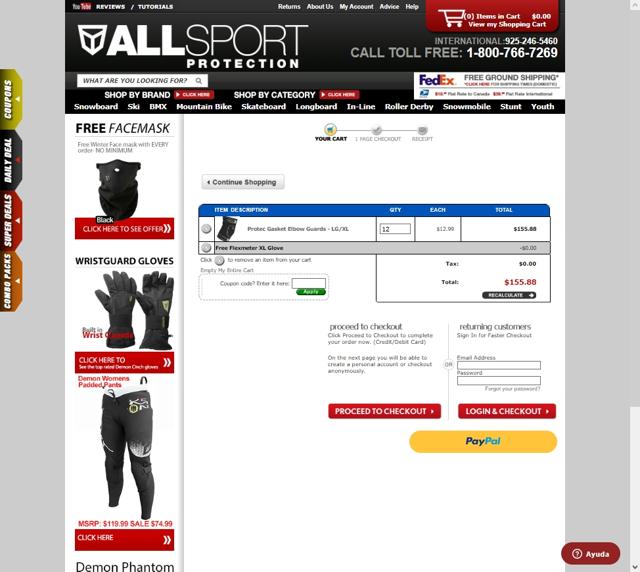All Sport Protection checkout page showing All Sport Protection promo code box | Screenshot taken by SimplyCodes community member on Oct 19, 2022