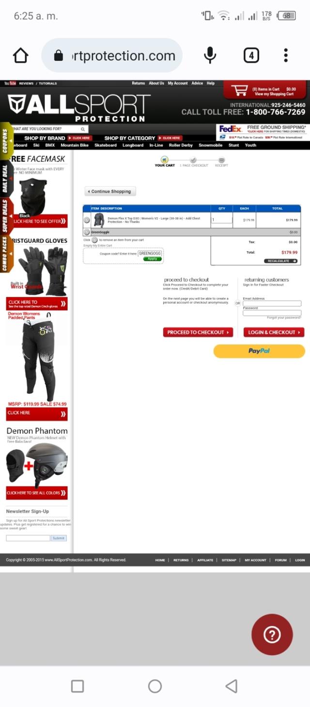 All Sport Protection checkout page showing All Sport Protection promo code box | Screenshot taken by SimplyCodes community member on Nov 19, 2022