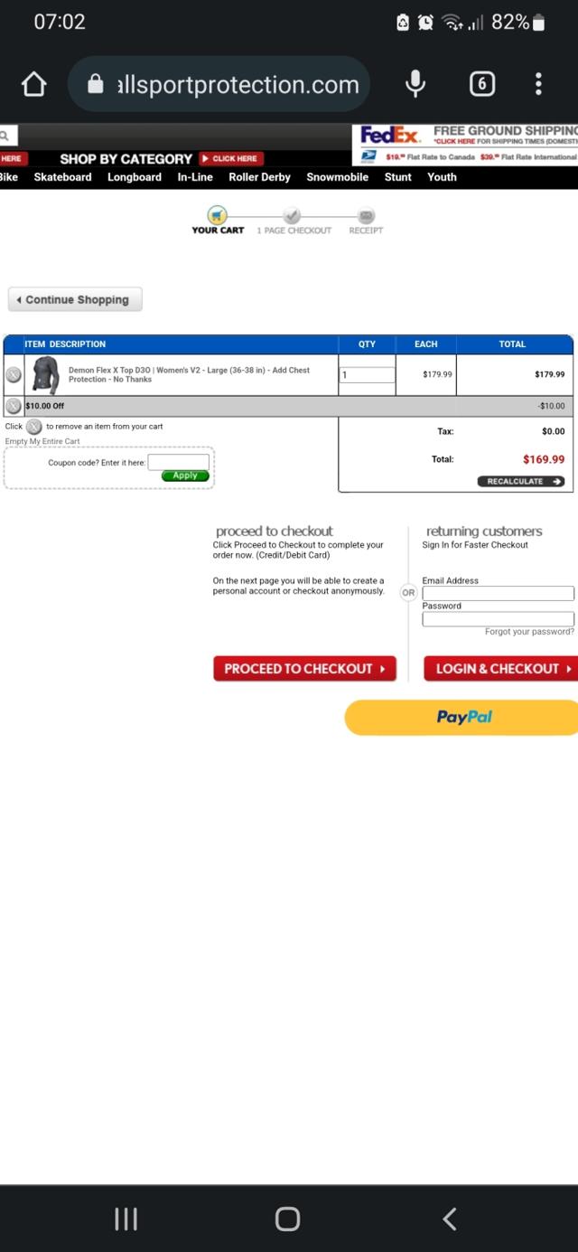 All Sport Protection checkout page showing All Sport Protection promo code box | Screenshot taken by SimplyCodes community member on Oct 4, 2022