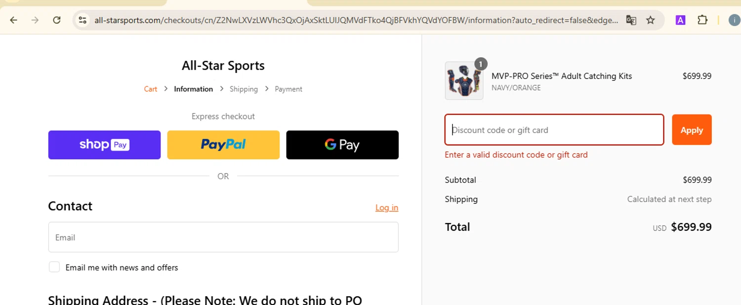 All Star discount code screenshot showing code MM10 applied at All Star checkout page. Uploaded by SimplyCodes community member PrimeSentinel5869 on Feb 8, 2025