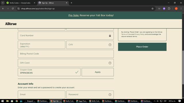 Alltrue checkout page showing Alltrue promo code box | Screenshot taken by SimplyCodes community member on Sep 10, 2025