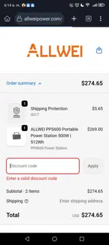 mail20 coupon verification screenshot