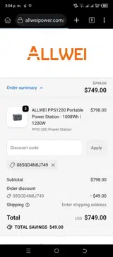 08SGD4N8J749 coupon verification screenshot