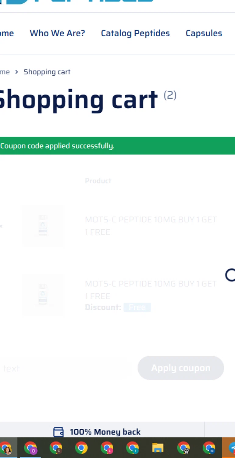 Almighty Peptides coupon code screenshot showing code text applied at Almighty Peptides checkout page. Uploaded by SimplyCodes community member Kaizen on Aug 18, 2025