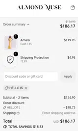 Almond Muse coupon verification screenshot