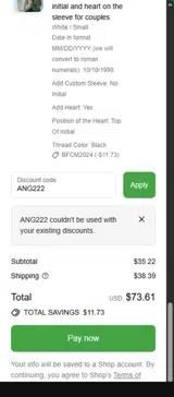 ANG222 coupon verification screenshot