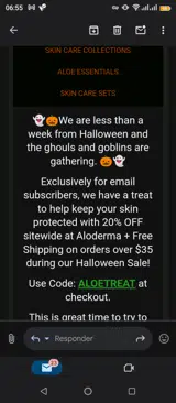 Aloetreat coupon verification screenshot