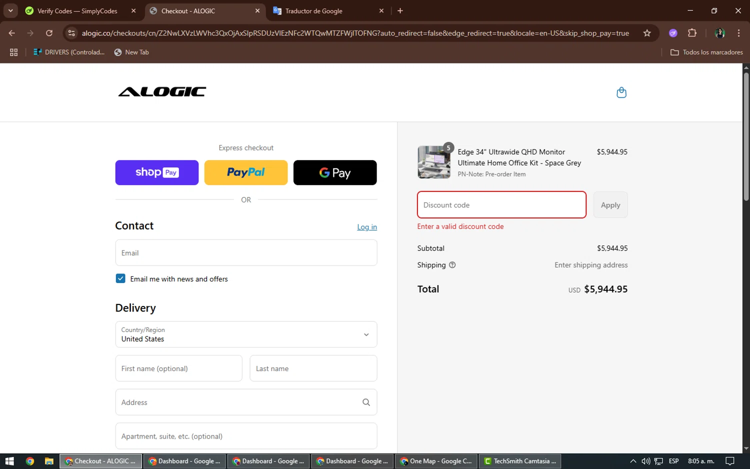 ALOGIC discount code screenshot showing code july15 applied at ALOGIC checkout page. Uploaded by SimplyCodes community member TheWizard on Jul 9, 2025