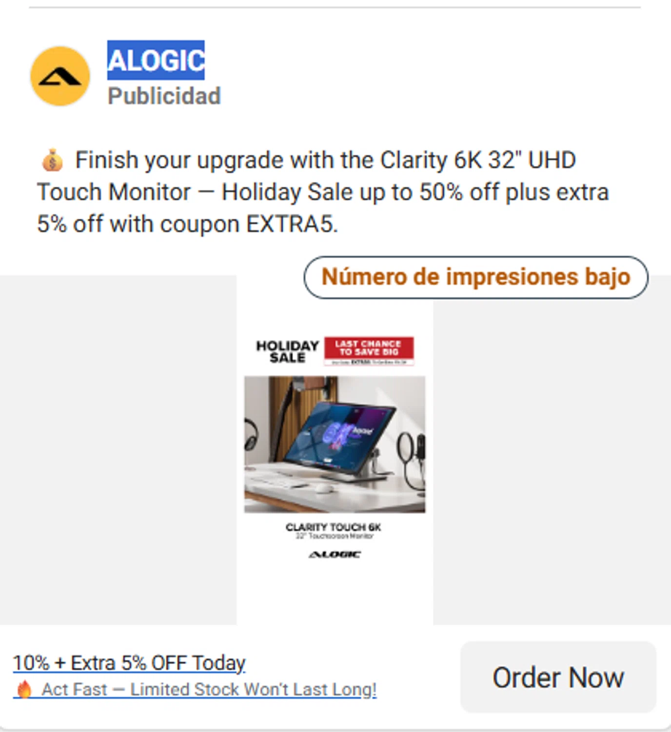 ALOGIC discount code screenshot showing code EXTRA5 applied at ALOGIC checkout page. Uploaded by SimplyCodes community member antonietarodriguez96 on Dec 29, 2025