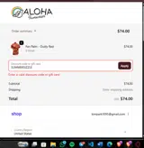 SUMMERSIZZLE coupon verification screenshot