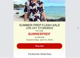 SUMMERPREP coupon verification screenshot
