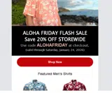 ALOHAFRIDAY coupon verification screenshot