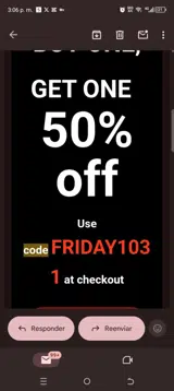 FRIDAY1031 coupon verification screenshot