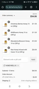HONEYWELL10 coupon verification screenshot