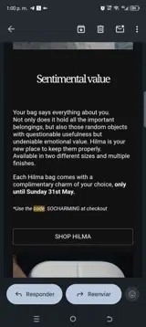 SOCHARMING coupon verification screenshot