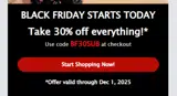 BF30SUB coupon verification screenshot