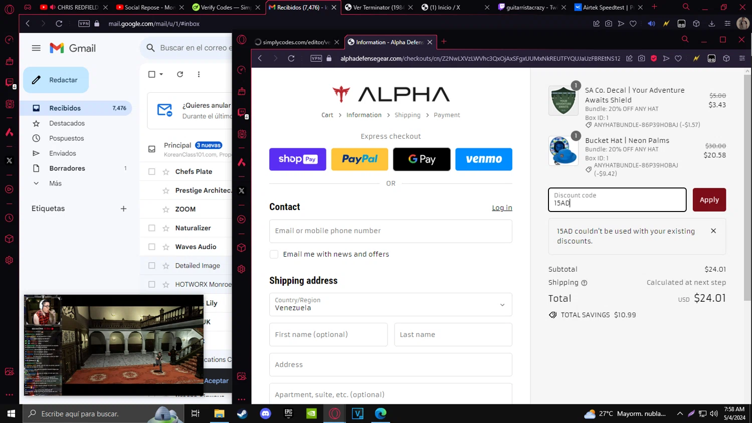 where to use Alpha Defense promo code box