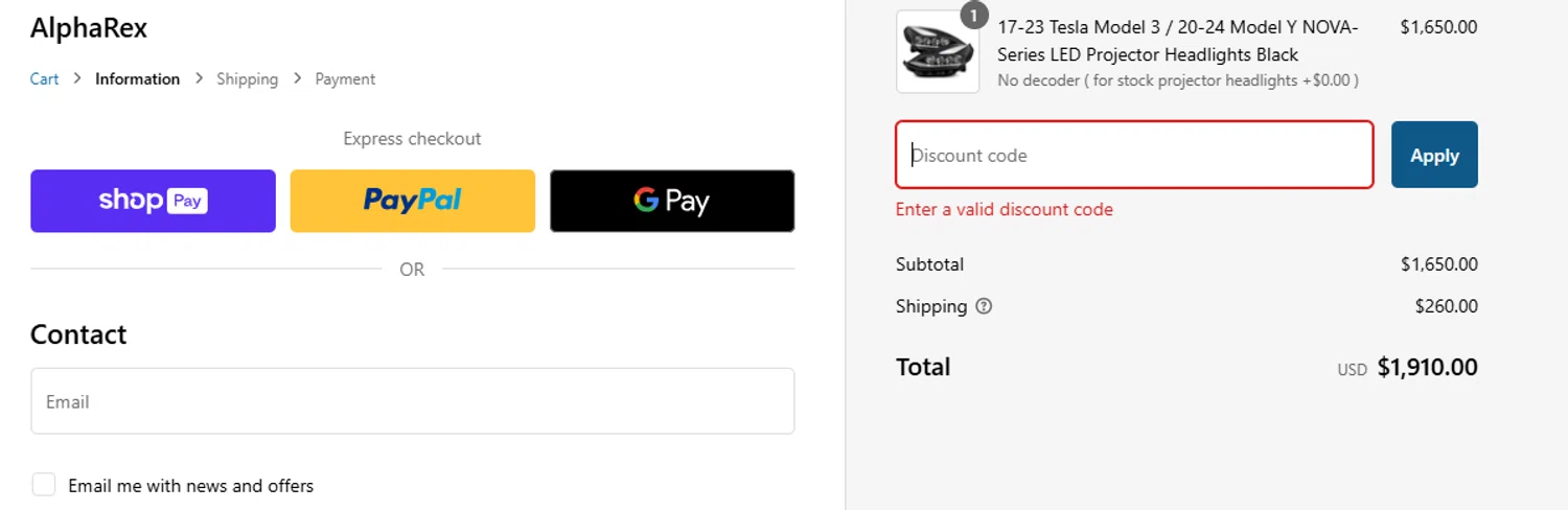 AlphaRex discount code screenshot showing code MAX57 applied at AlphaRex checkout page. Uploaded by SimplyCodes community member WiseLegend5590 on Dec 31, 2024