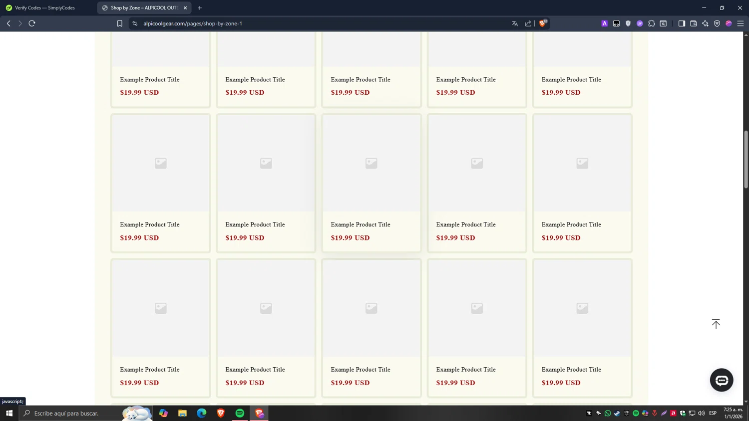 ALPICOOL discount code screenshot showing code D7ZCQ3AKS4BH applied at ALPICOOL checkout page. Uploaded by SimplyCodes community member Carlos54 on Jan 1, 2026
