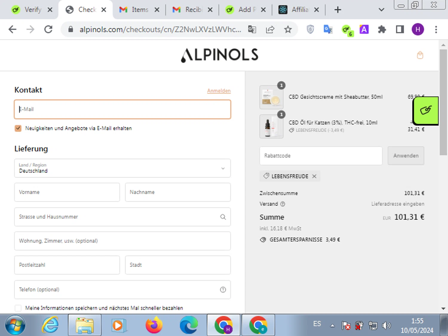 how to use Alpinols coupons