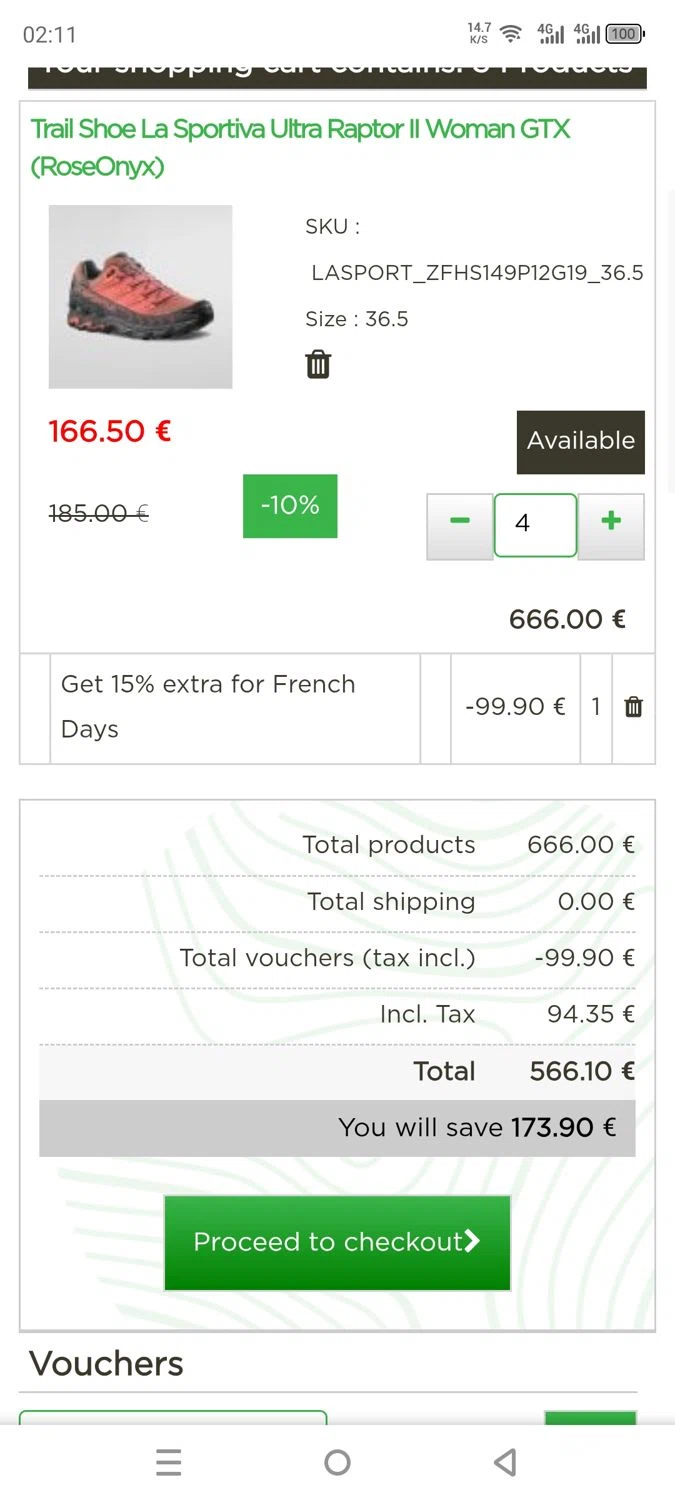Alpin Store promo code screenshot showing code FRENCHD applied at Alpin Store checkout page. Uploaded by SimplyCodes community member dayselis15 on Sep 24, 2025