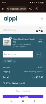 Dpf15 coupon verification screenshot