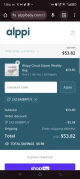 LXZ-6M8RPUY coupon verification screenshot