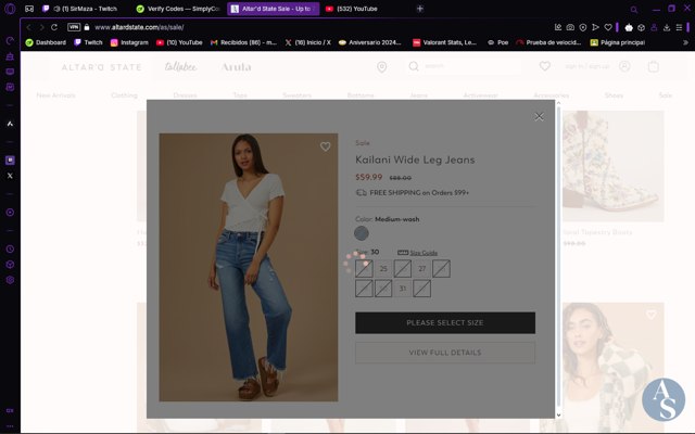 Altar'd State checkout page showing Altar'd State promo code box | Screenshot taken by SimplyCodes community member on Jan 22, 2025