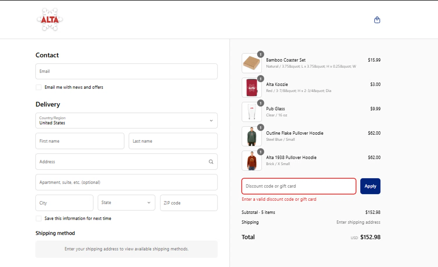 Alta Ski Area promo code screenshot showing code MOM applied at Alta Ski Area checkout page. Uploaded by SimplyCodes community member yolimararteaga1 on Mar 17, 2025