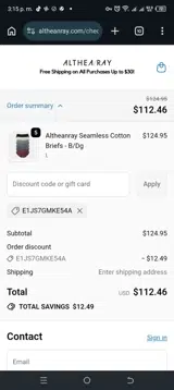 E1JS7GMKE54A coupon verification screenshot
