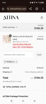 Rosella coupon verification screenshot