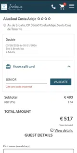 SENIOR coupon verification screenshot