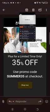 Summer35 coupon verification screenshot
