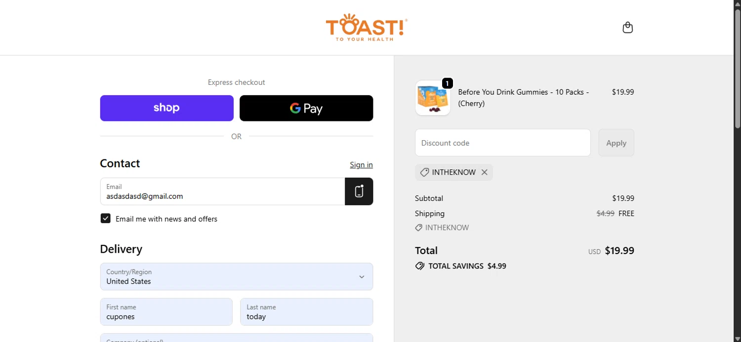 Toast! Promo Codes - 15% Off (5 Verified) Jan 2026