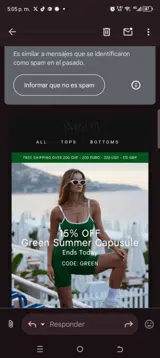 Green coupon verification screenshot