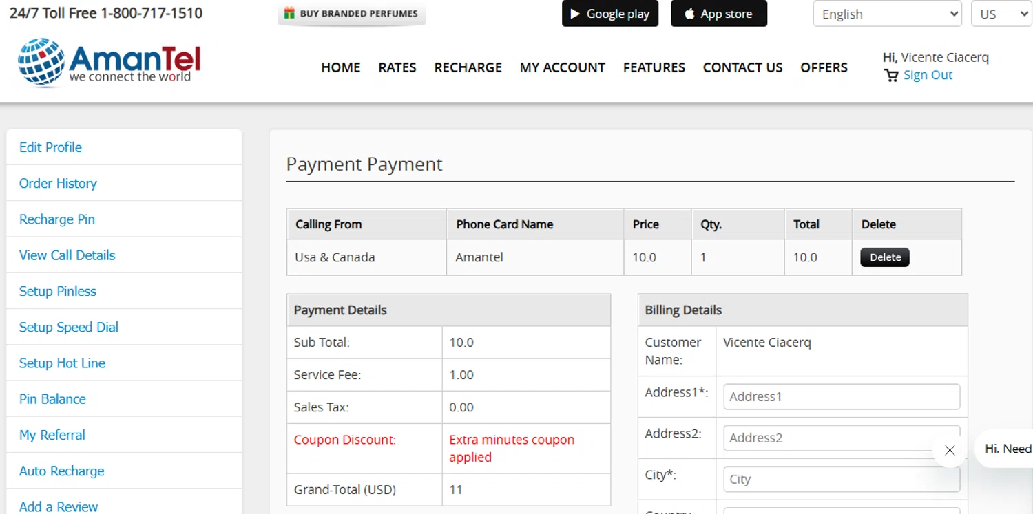 Amantel coupon code screenshot showing code IND-1000 applied at Amantel checkout page. Uploaded by SimplyCodes community member shark12 on Oct 13, 2025