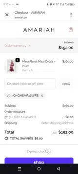 5CHGHEMP46WFB coupon verification screenshot