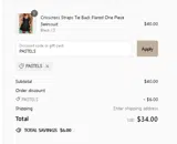 PASTELS coupon verification screenshot