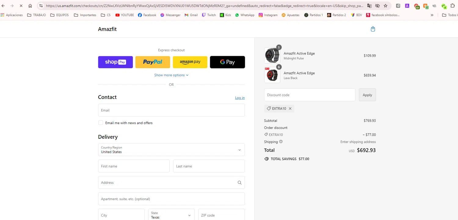 where to use Amazfit promo code box