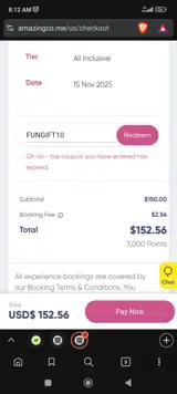 FUNGIFT10 coupon verification screenshot