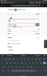 AngelaN20 coupon verification screenshot