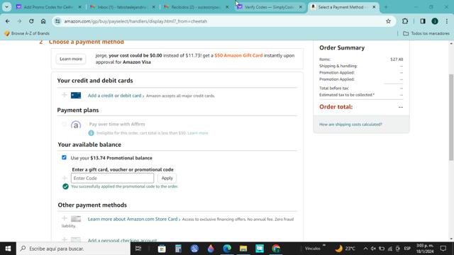 Amazon Echo checkout page showing Amazon Echo promo code box | Screenshot taken by SimplyCodes community member on Jan 18, 2024