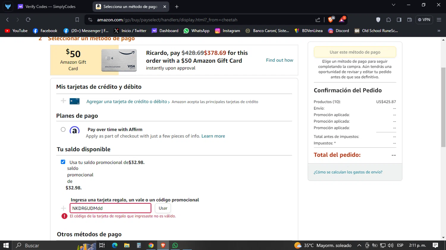 Amazon Echo checkout page showing Amazon Echo promo code box | Screenshot taken by SimplyCodes community member on Feb 21, 2024